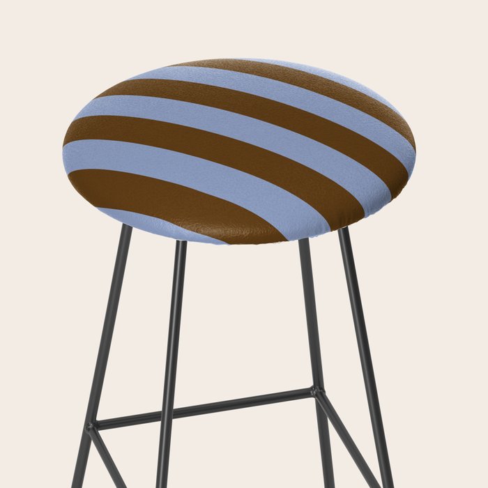 Duo I - Blue and Brown Stripes Stool Gallery Image 2