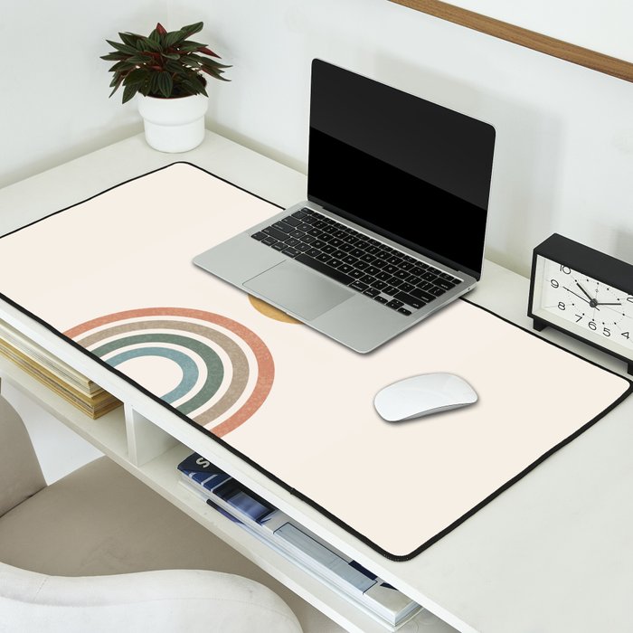 Mid-Century Modern Rainbow Desk Mat Gallery Image 2