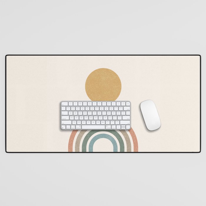Mid-Century Modern Rainbow Desk Mat Gallery Image 1