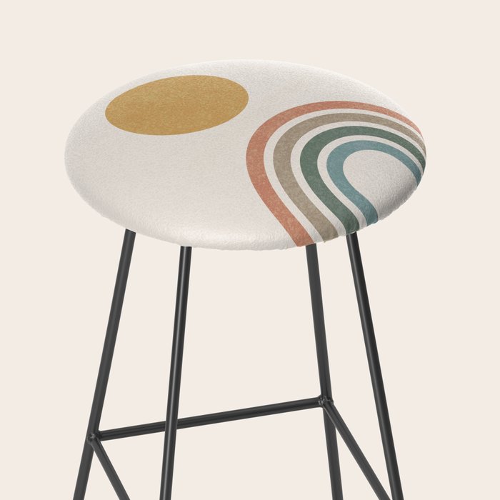 Mid-Century Modern Rainbow Stool Gallery Image 2
