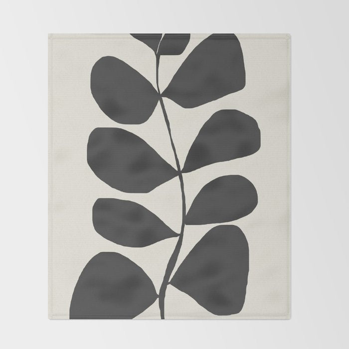 Abstract Minimal -Plant 3 Throw Blanket Gallery Image 2