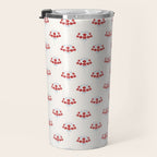 Heritage-Inspired Red and Blue Flowers Travel Mug Gallery Image 3