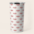 Heritage-Inspired Red and Blue Flowers Travel Mug Gallery Image 1