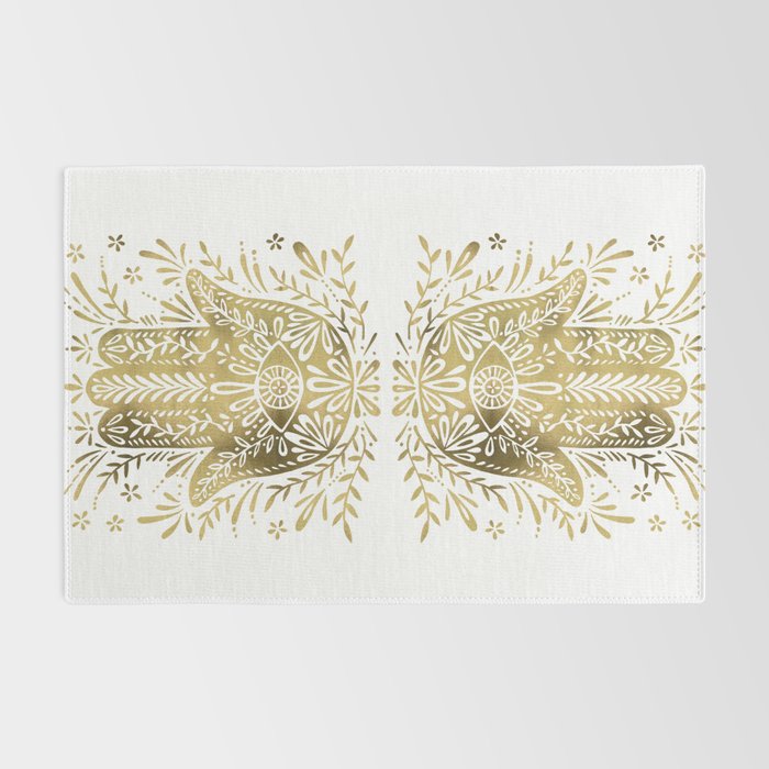 Hamsa Hand - Gold Palette Rug Gallery Image 2