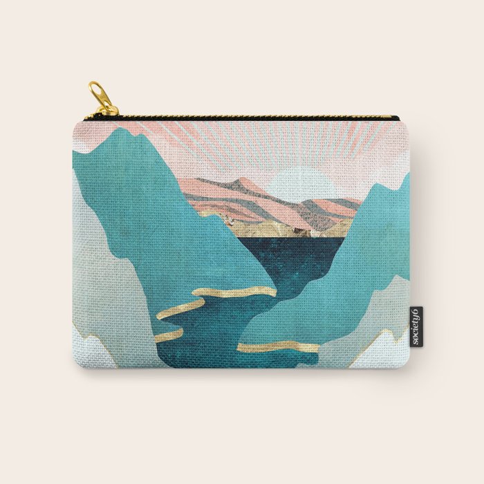 Mint Mountains Carry All Pouch Gallery Image 1
