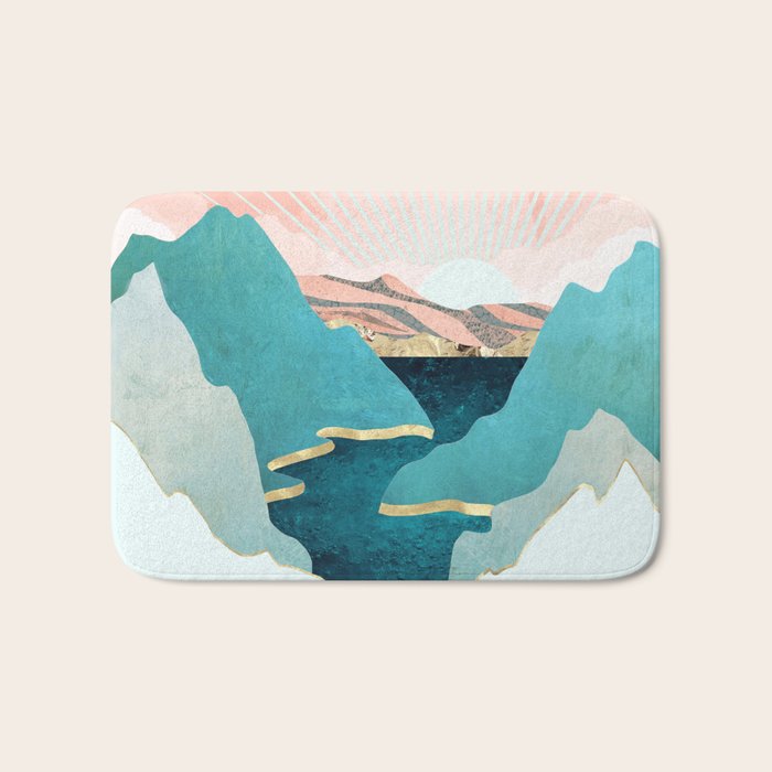 Mint Mountains Bath Mat Gallery Image 1
