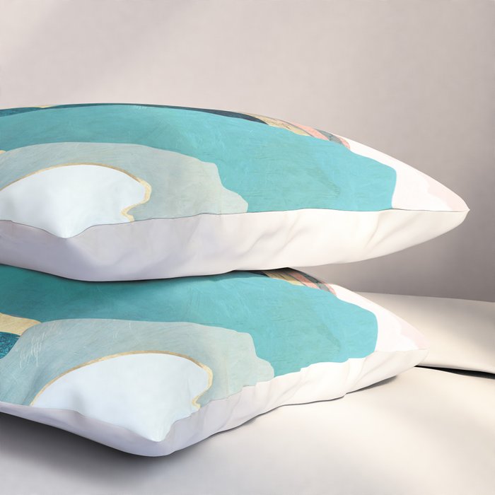 Mint Mountains Pillow Sham Gallery Image 3