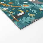 Sloth Hanging in a Teal Forest Welcome Mat Gallery Image 2
