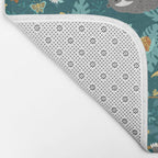Sloth Hanging in a Teal Forest Bath Mat Gallery Image 2