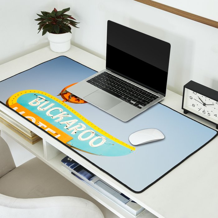 Buckaroo Motel Vintage Sign x Route 66 new Mexico Desk Mat Gallery Image 2