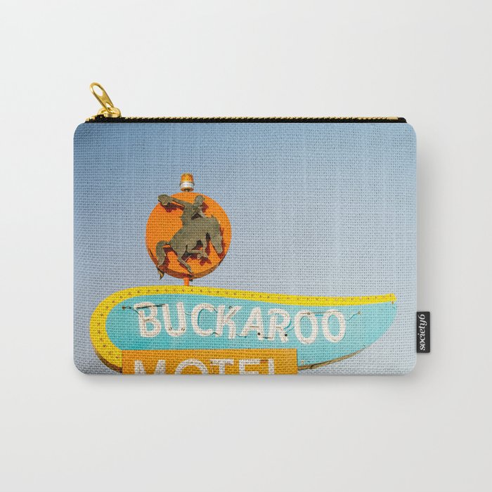 Buckaroo Motel Vintage Sign x Route 66 new Mexico Carry All Pouch Gallery Image 1