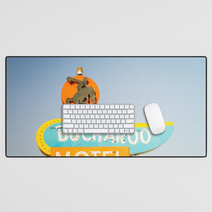 Buckaroo Motel Vintage Sign x Route 66 new Mexico Desk Mat Gallery Image 1
