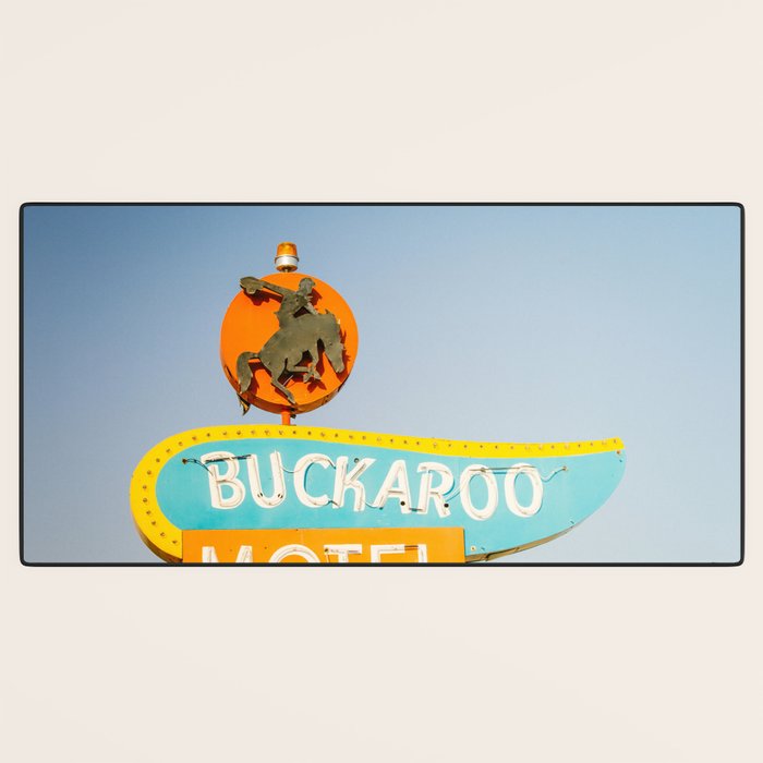 Buckaroo Motel Vintage Sign x Route 66 new Mexico Desk Mat Gallery Image 3