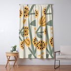 Climbing Flowers in Yellow and Green  Window Curtain Gallery Image 5