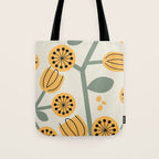 Climbing Flowers in Yellow and Green  Tote Bag Gallery Image 1