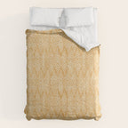 Feather Ikat - marigold and cream  Comforter Gallery Image 6