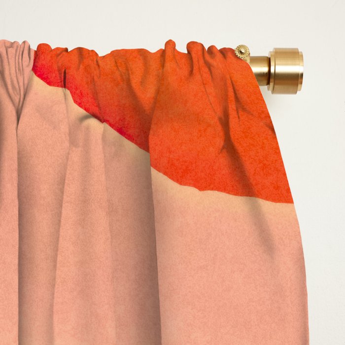 Retro Groovy Wavy Watercolor Color Block Hot Summer Vibes Window Curtain Gallery Image 2