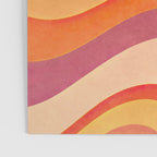 Retro Groovy Wavy Watercolor Color Block Hot Summer Vibes Poster Gallery Image 3