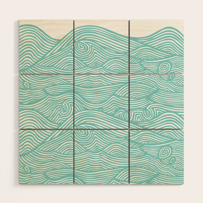 Waves Wood Wall Art Gallery Image 1