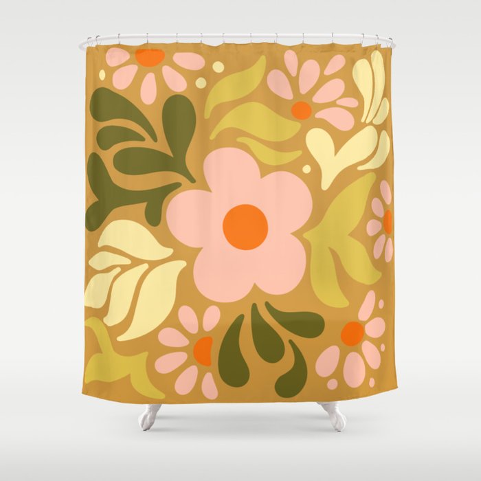 Abstract Florals Shower Curtain Gallery Image 1