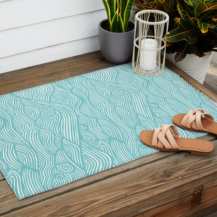 Waves Outdoor Rug Gallery Image 2