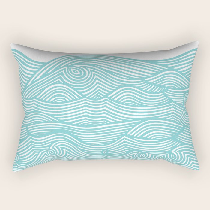 Waves Rectangular Pillow Gallery Image 2