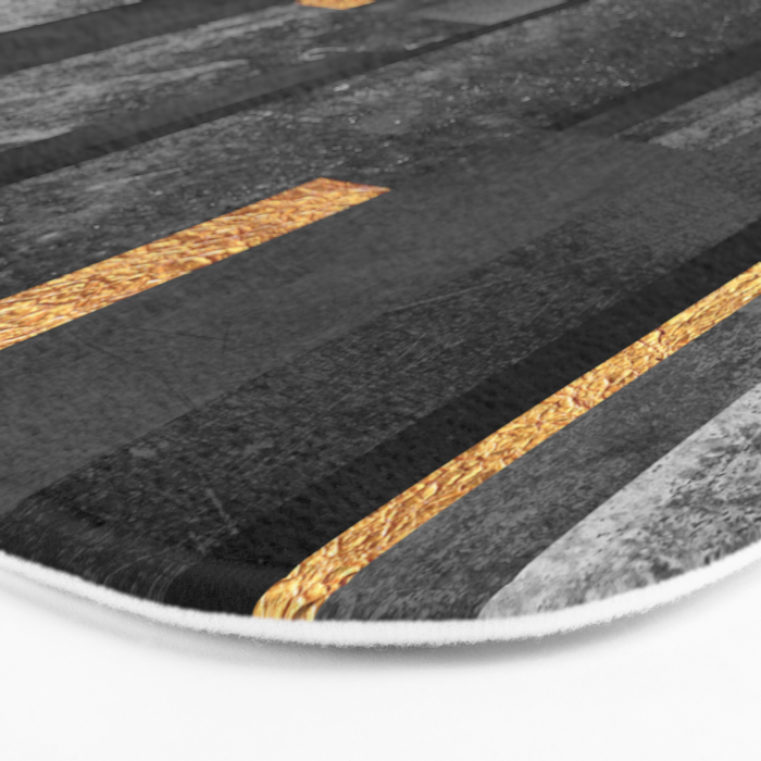 Urban Black & Gold Bath Mat Gallery Image 3