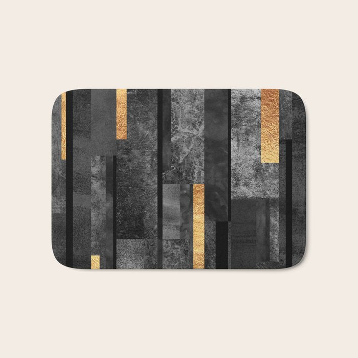 Urban Black & Gold Bath Mat Gallery Image 1