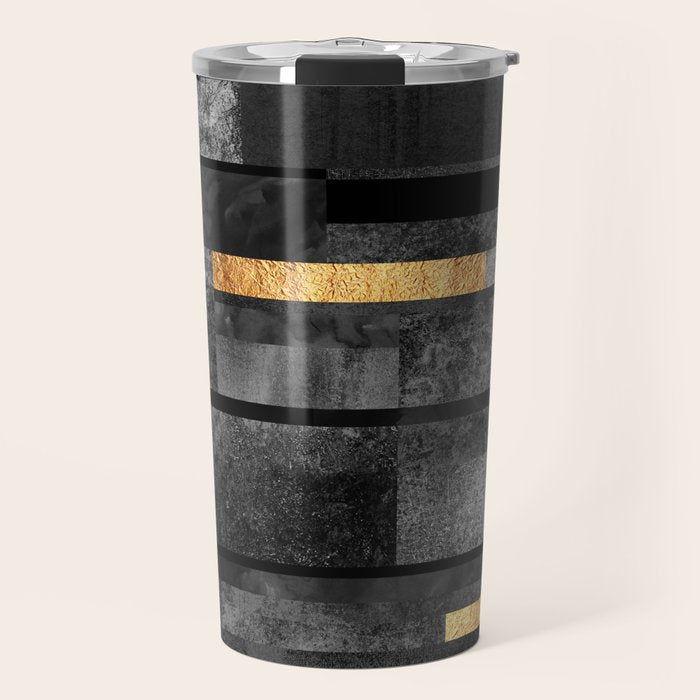 Urban Black & Gold Travel Mug Gallery Image 1