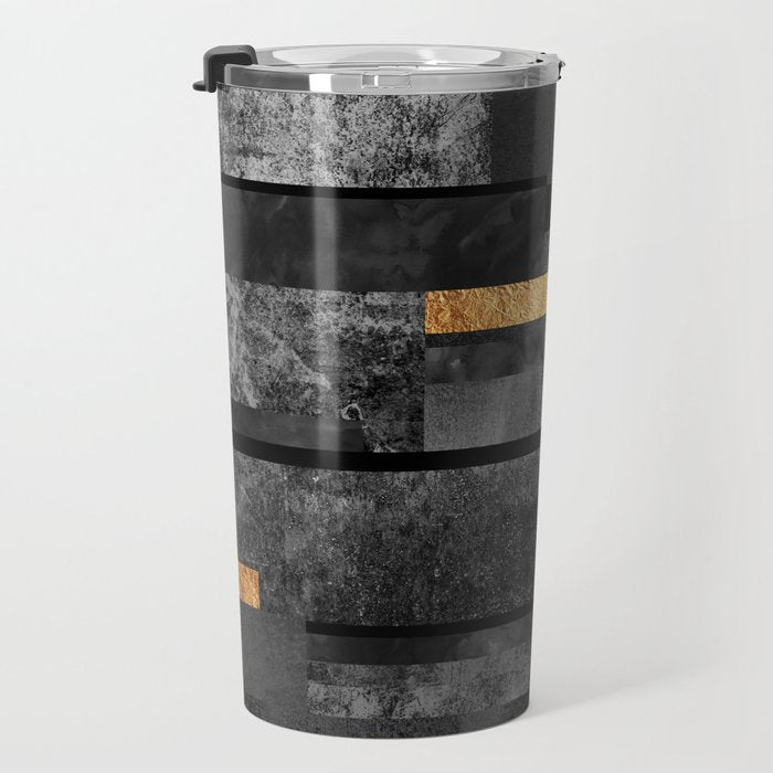 Urban Black & Gold Travel Mug Gallery Image 3