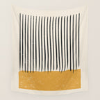 Mid Century Modern Minimalist Rothko Inspired Color Field With Lines Geometric Style Wall Tapestry Gallery Image 4