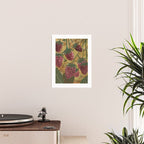 Strawberry Garden in Forest Green Poster Gallery Image 2