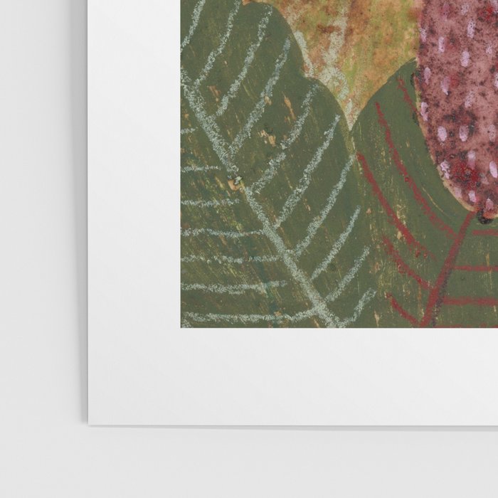 Strawberry Garden in Forest Green Poster Gallery Image 3
