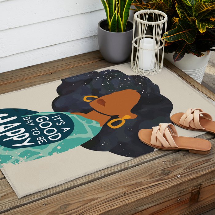 Be Happy Outdoor Rug Gallery Image 2