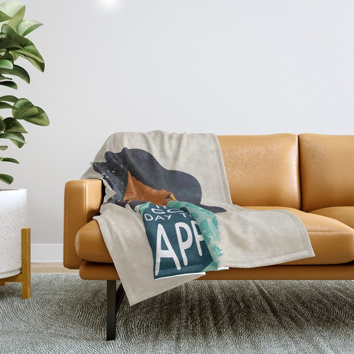 Be Happy Throw Blanket Gallery Image 1