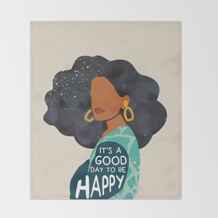 Be Happy Throw Blanket Gallery Image 2