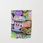 Retro cartoon sticker label pattern Wall Hanging Gallery Image 1
