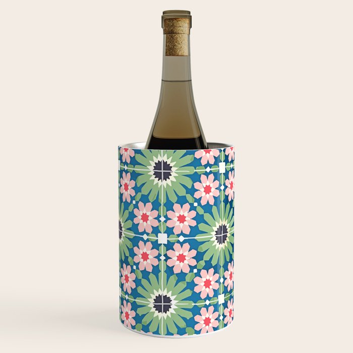 For The Love of Tiles | Moroccan Modern Bohemian Décor | Exotic Travel Watercolor Painting Wine Chiller Gallery Image 2