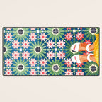 For The Love of Tiles | Moroccan Modern Bohemian Décor | Exotic Travel Watercolor Painting Desk Mat Gallery Image 3