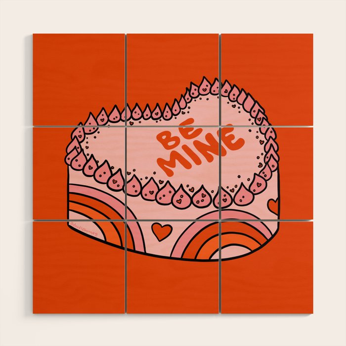 Be Mine Cake Wood Wall Art Gallery Image 1