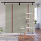 Vintage French Country Grainsack Berry Linen Wall Mural Gallery Image 1