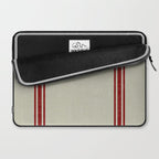 Vintage French Country Grainsack Berry Linen Laptop Sleeve Gallery Image 2