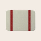 Vintage French Country Grainsack Berry Linen Bath Mat Gallery Image 1