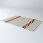 Vintage French Country Grainsack Berry Linen Rug Gallery Image 3