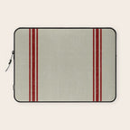 Vintage French Country Grainsack Berry Linen Laptop Sleeve Gallery Image 1