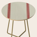 Vintage French Country Grainsack Berry Linen Side Table Gallery Image 2