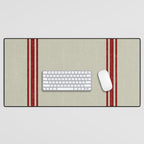 Vintage French Country Grainsack Berry Linen Desk Mat Gallery Image 1