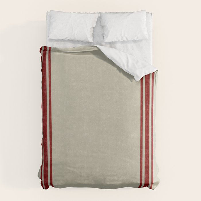 Vintage French Country Grainsack Berry Linen Duvet Cover Gallery Image 6