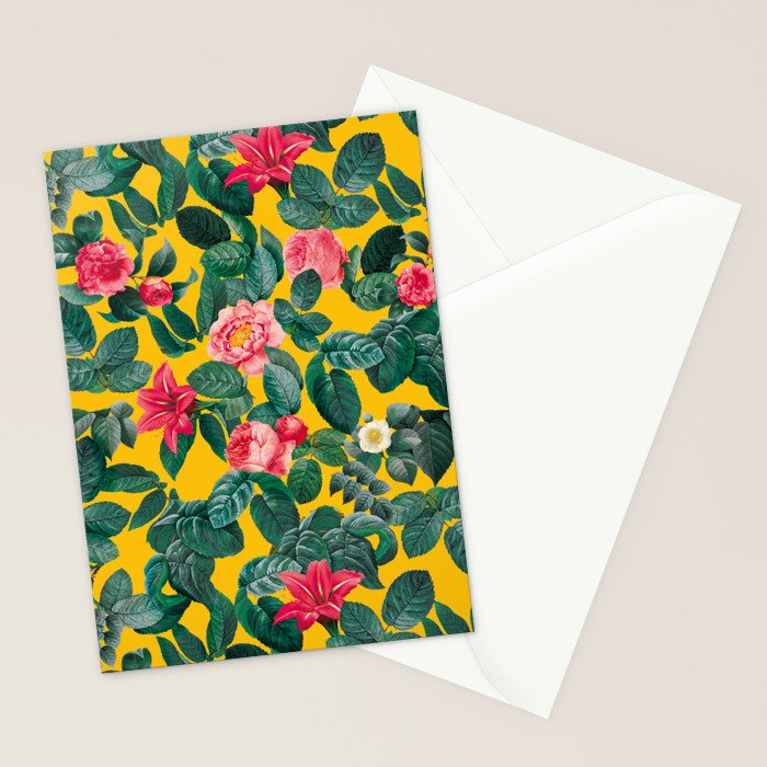 Summer Botanical Pattern Stationery Card Gallery Image 2
