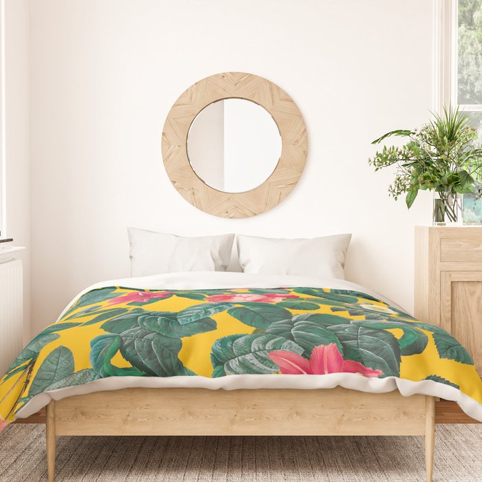 Summer Botanical Pattern Duvet Cover Gallery Image 3